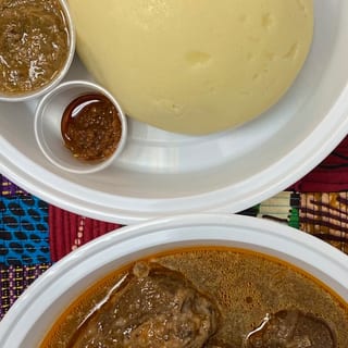 Fufu with your choice of soup